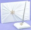 Snow flake Winter Theme Guest Book.