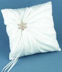Winter theme wedding ring pillow